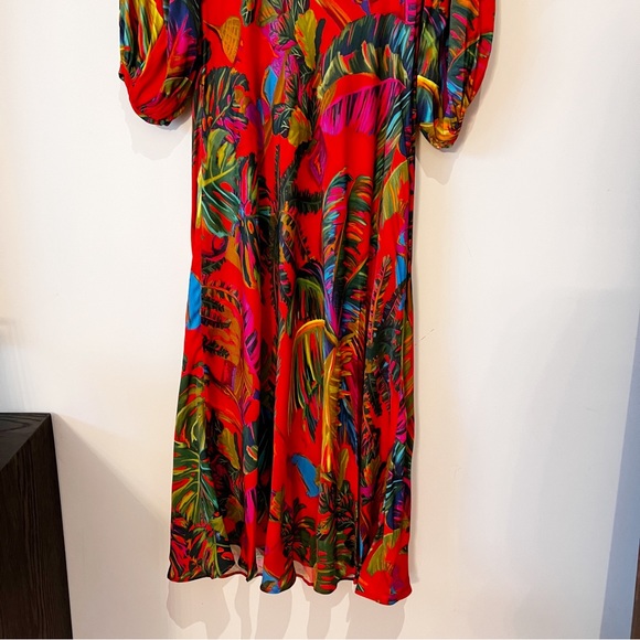 NWT Farm Rio Urban Jungle Cut-Out Midi-Dress size small - Picture 15 of 16